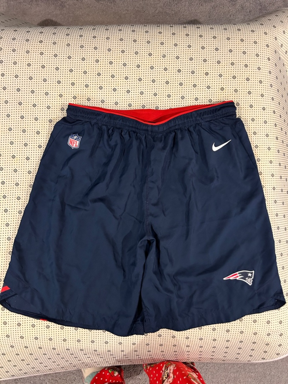 Nike Onfield Apparel Dri-fit NFL Patriots Men’s Navy Athletic Shorts